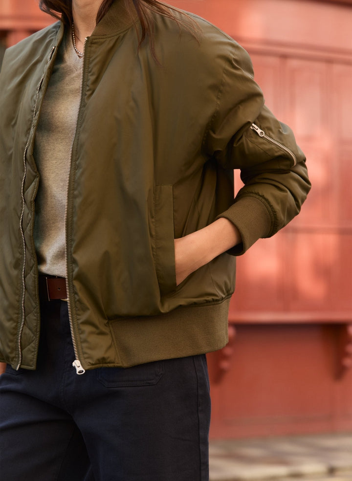 Damen Bomberjacke | Tegan Bomberjacke mit Oversize-Passform und recycelten Fasern