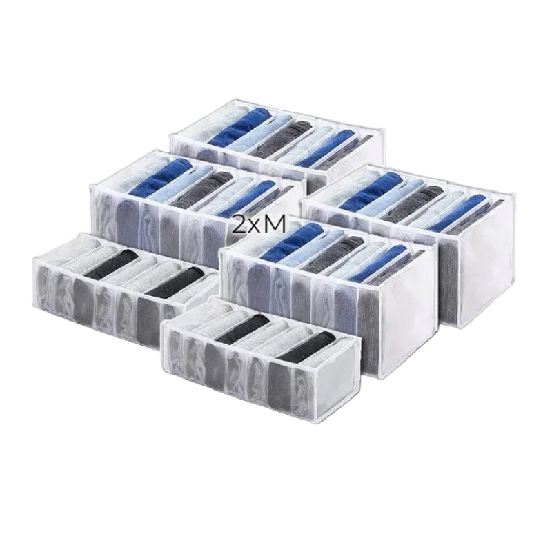 Kleiderschrank-Organizer Set S, M &amp; L | Faltbare Schubladen-Organizer für Kleidung | Platzsparende Kleideraufbewahrung