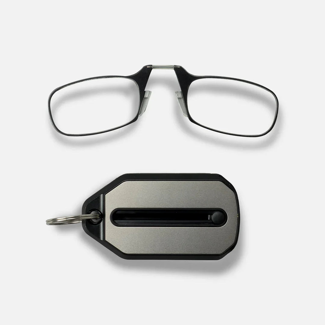 Mini Lesebrille ohne Bügel | Schlüsselanhänger-Etui &amp; ultrakompakt | Unisex | Dioptrien +1,0 bis +3,0 für unterwegs
