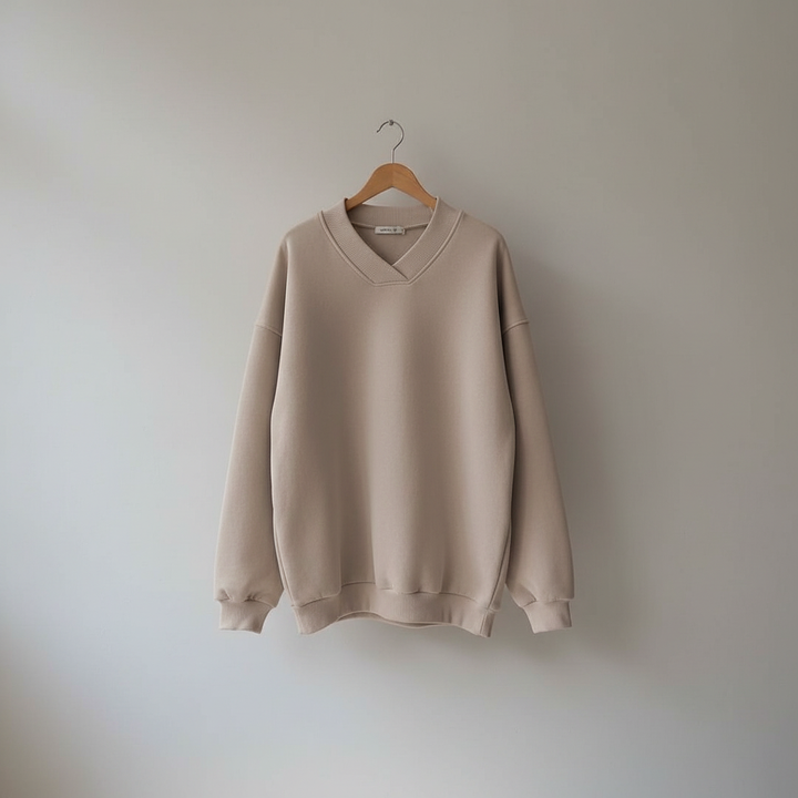 Damen Oversize Pullover mit V-Ausschnitt | Weicher, leichter Strickpullover mit lockerer Passform und gerippten Bündchen