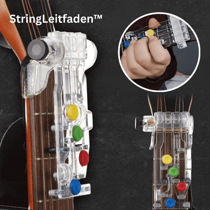 Aiuto per imparare la chitarra StringLeitfaden™ | Portatile e compatto | Impara gli accordi più velocemente, ideale per principianti e in viaggio