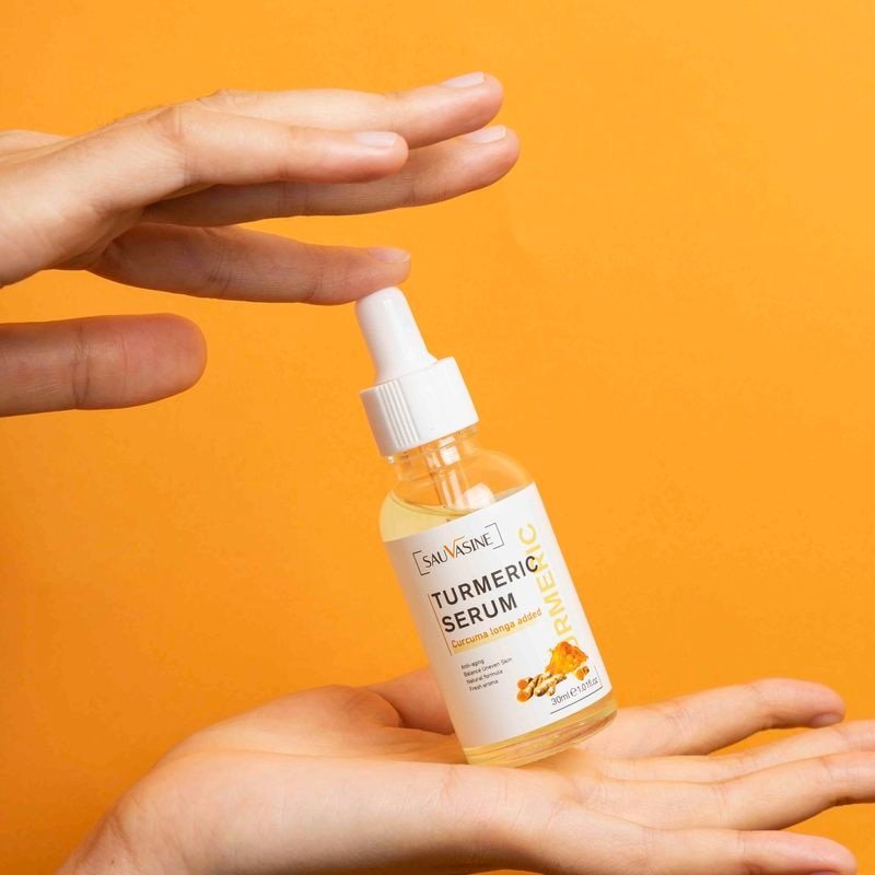 Kurkuma Serum gegen dunkle Flecken 30 ml | Mit Zitronenöl &amp; Olivenöl | Für ebenmäßiger wirkenden Teint &amp; Glow | Gesicht &amp; Körper