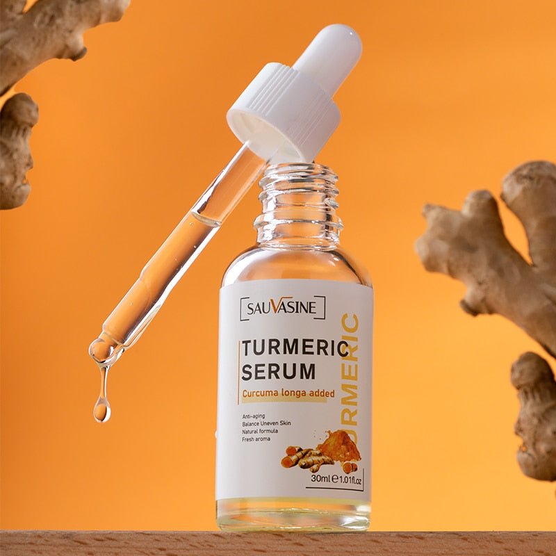 Kurkuma Serum gegen dunkle Flecken 30 ml | Mit Zitronenöl &amp; Olivenöl | Für ebenmäßiger wirkenden Teint &amp; Glow | Gesicht &amp; Körper