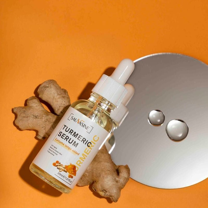 Kurkuma Serum gegen dunkle Flecken 30 ml | Mit Zitronenöl &amp; Olivenöl | Für ebenmäßiger wirkenden Teint &amp; Glow | Gesicht &amp; Körper