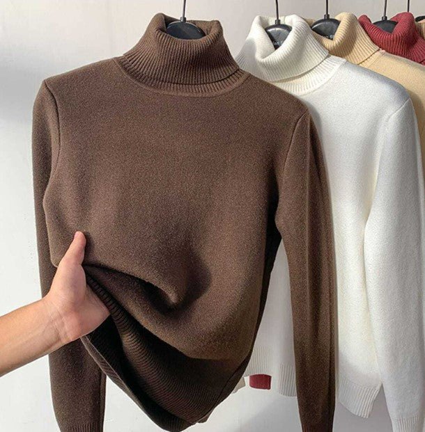 Damen Rollkragenpullover | Warm &amp; weich mit leichter Dehnung für Herbst und Winter