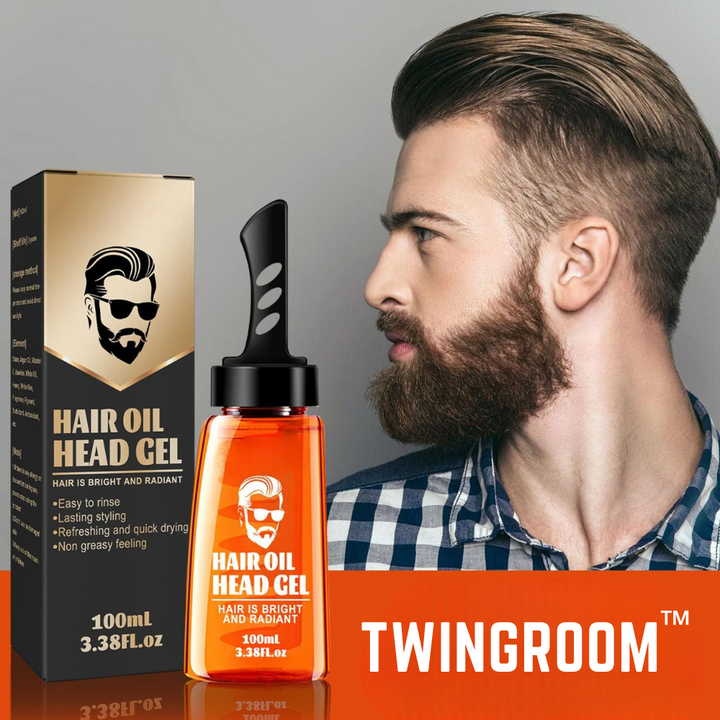 Haarstyling Gel-Kamm 2-in-1 | 100 ml starker Halt ohne Kleben | präziser Auftrag für Volumen &amp; Textur | 1+1 Set