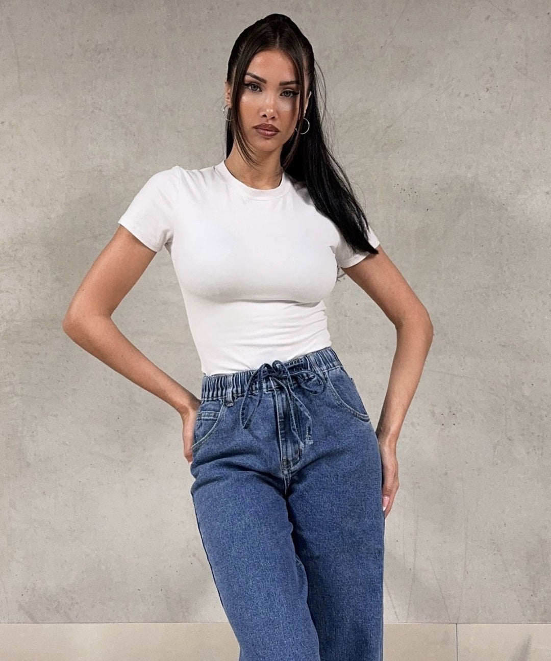 Balloon Jeans Damen | Stretch Jeans mit lockerer Passform