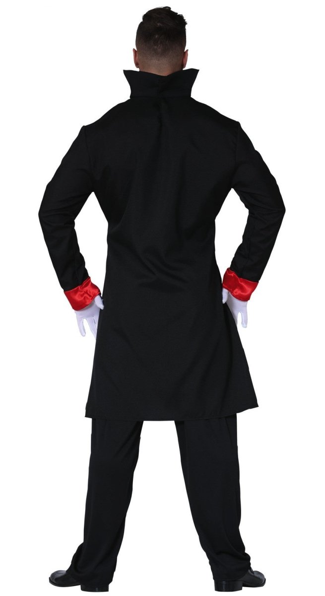 Vampir Kostüm Herren | Halloween-Kostüm mit Hemd, Weste, Jabot und Hose für Halloween- und Mottopartys