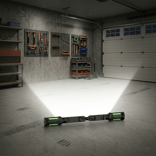 Magnetische LED Arbeitsleuchte | Wiederaufladbare Dual-Light Inspektionslampe mit Magnetfuß | Werkstattleuchte für Auto, Garage &amp; Werkstatt