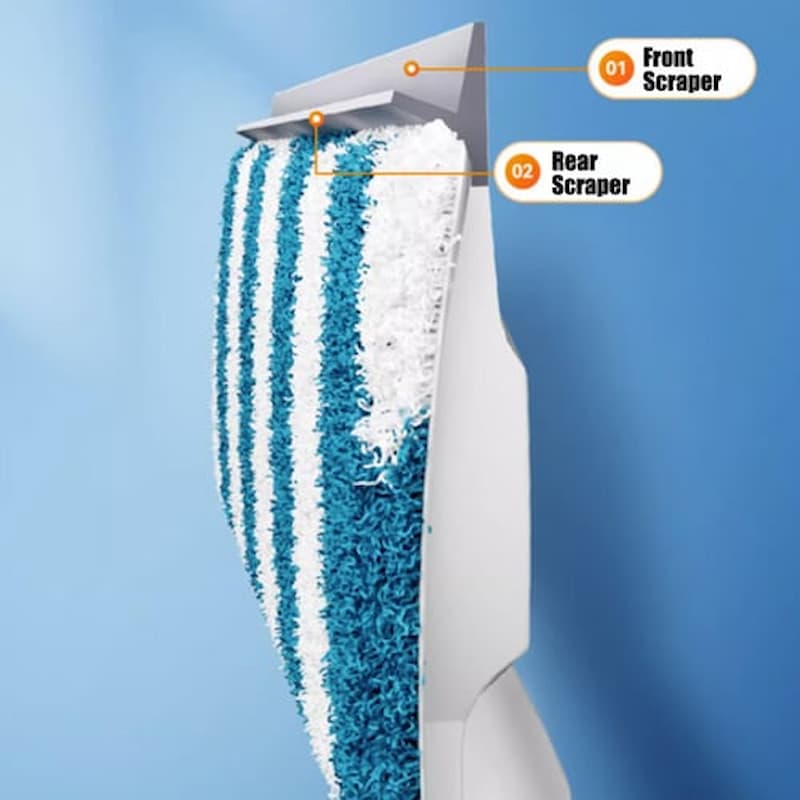 3-in-1 Fensterreiniger mit Sprühfunktion &amp; Abzieher | Teleskop-Fensterwischer mit Mikrofaserpad | Streifenfreie Reinigung