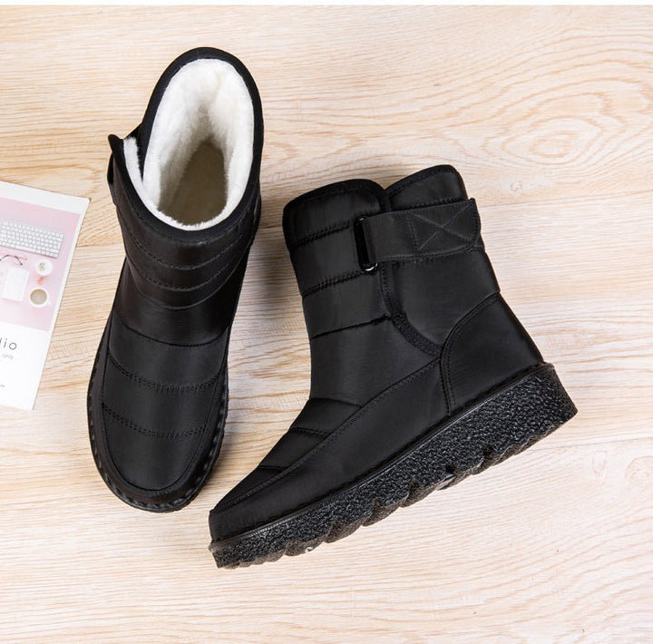 Damen Winterstiefel gefüttert | Warme Stiefel mit profilierter Sohle und festem Sitz für Alltag, Spaziergänge und kalte Tage