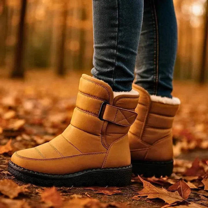 Damen Winterstiefel gefüttert | Warme Stiefel mit profilierter Sohle und festem Sitz für Alltag, Spaziergänge und kalte Tage