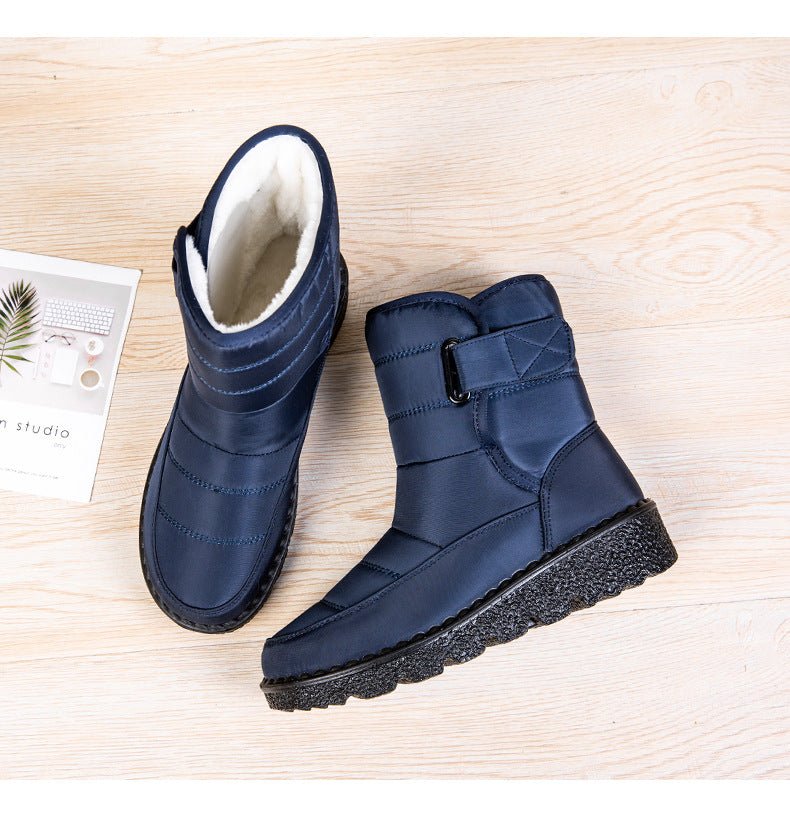 Damen Winterstiefel gefüttert | Warme Stiefel mit profilierter Sohle und festem Sitz für Alltag, Spaziergänge und kalte Tage