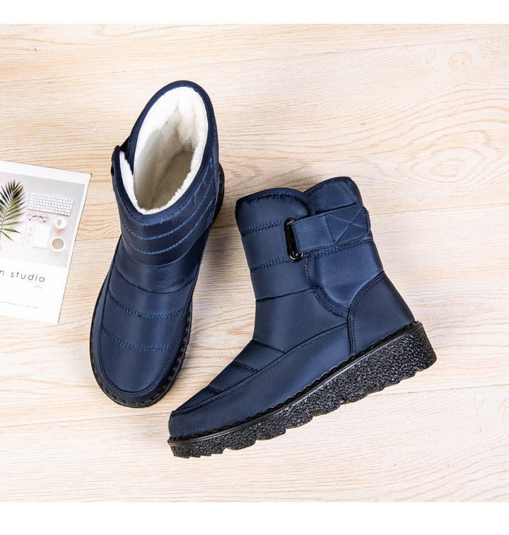 Damen Winterstiefel gefüttert | Warme Stiefel mit profilierter Sohle und festem Sitz für Alltag, Spaziergänge und kalte Tage