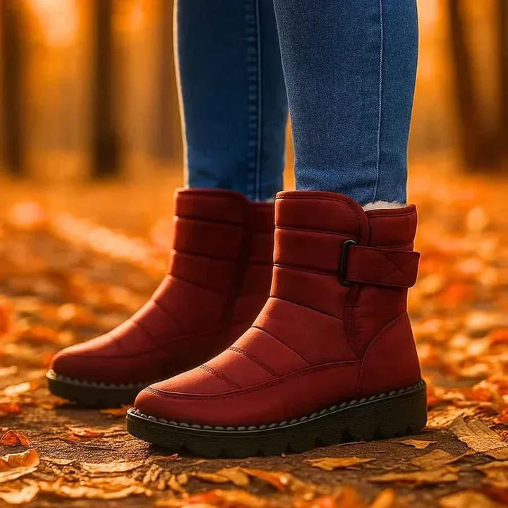 Damen Winterstiefel gefüttert | Warme Stiefel mit profilierter Sohle und festem Sitz für Alltag, Spaziergänge und kalte Tage