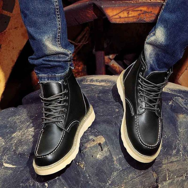 Herren Winterstiefel mit Schnürung | Warme Stiefel mit griffiger Sohle, stützendem Schaft und gepolstertem Komfort