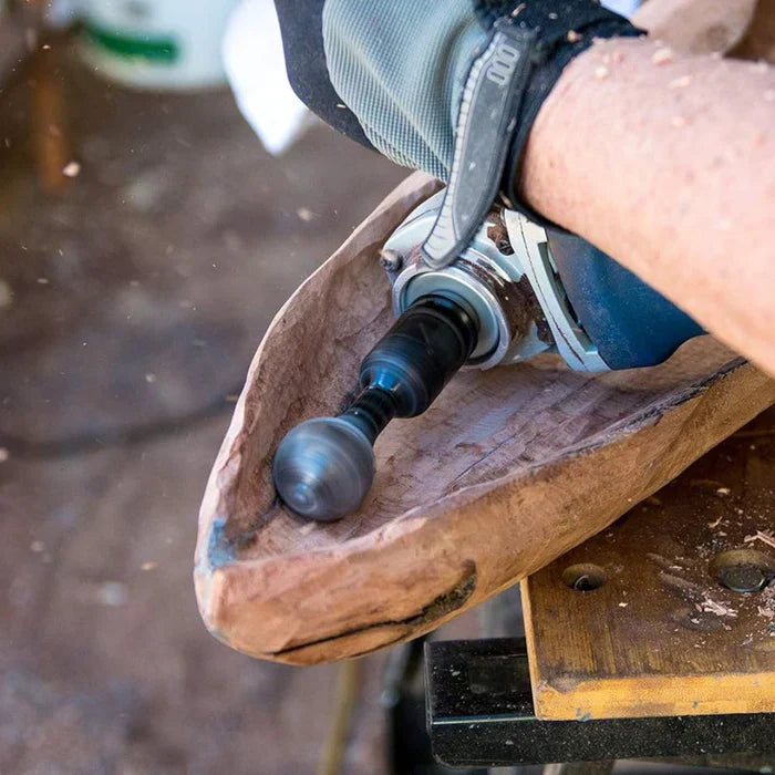 Kugelförmiger Holz-Fräsaufsatz für Winkelschleifer – grobe Materialabnahme in Sekunden | Aus Karbonstahl, langlebig | Für Schnitzen, Aushöhlen, Formen