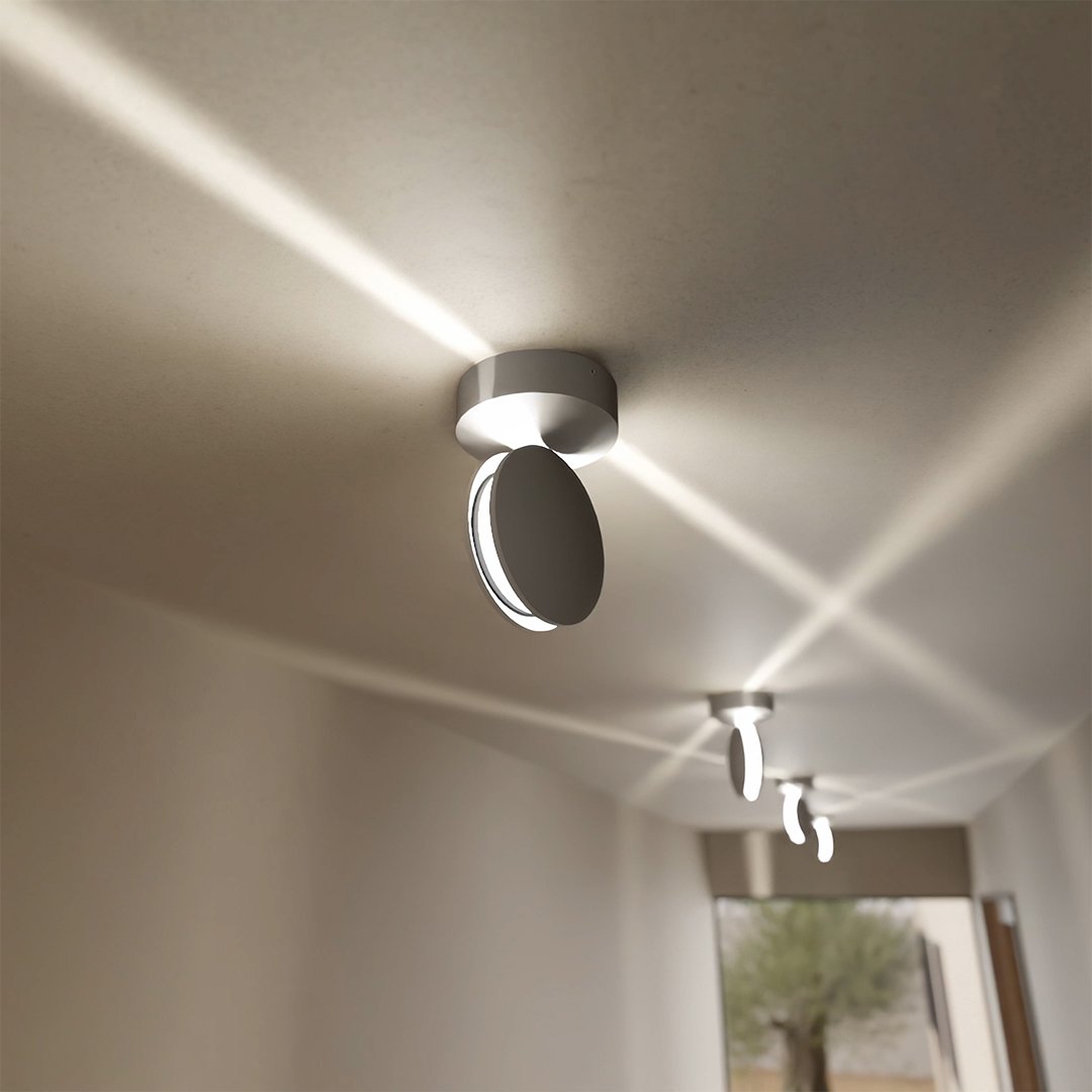 LED wall light with spotlight function | 360° rotatable light element | double-sided beam for square light effect, water-resistant