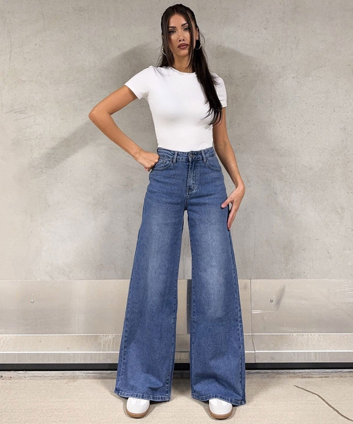 Wide Leg Jeans Damen | Extra Wide Leg Stretch Jeans