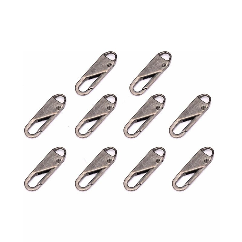 Zipper repair clip made of metal – GripFixPro for jackets, suitcases &amp; backpacks | Mounted in seconds without tools | 5+5 set