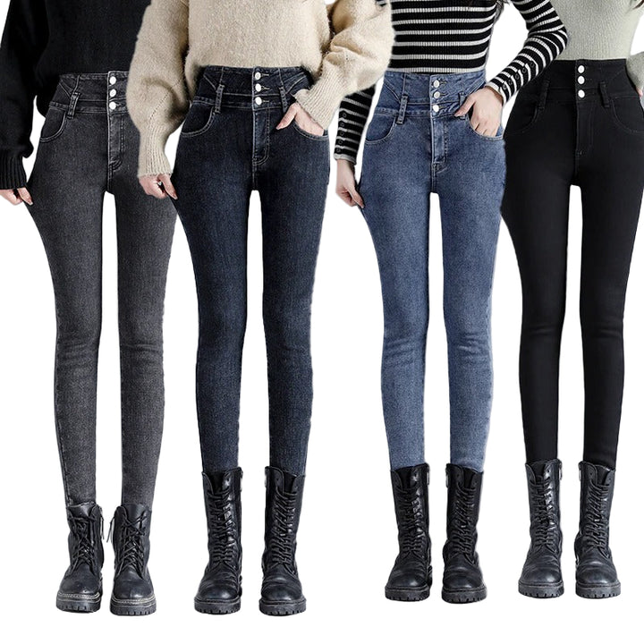 WinterFlexJeans™ lined women’s winter jeans | high waist | slim fit &amp; warming fleece | windproof &amp; comfortable