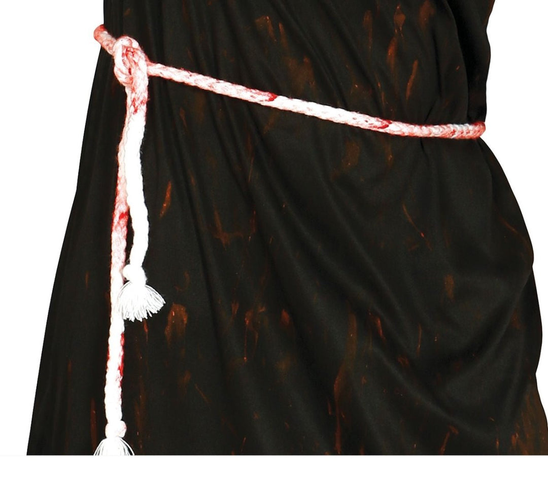 Herren Zombie Priester Kostüm | 3-teiliges Halloween Kostüm mit Tunika, Hut und Gürtel für Horror- und Mottopartys