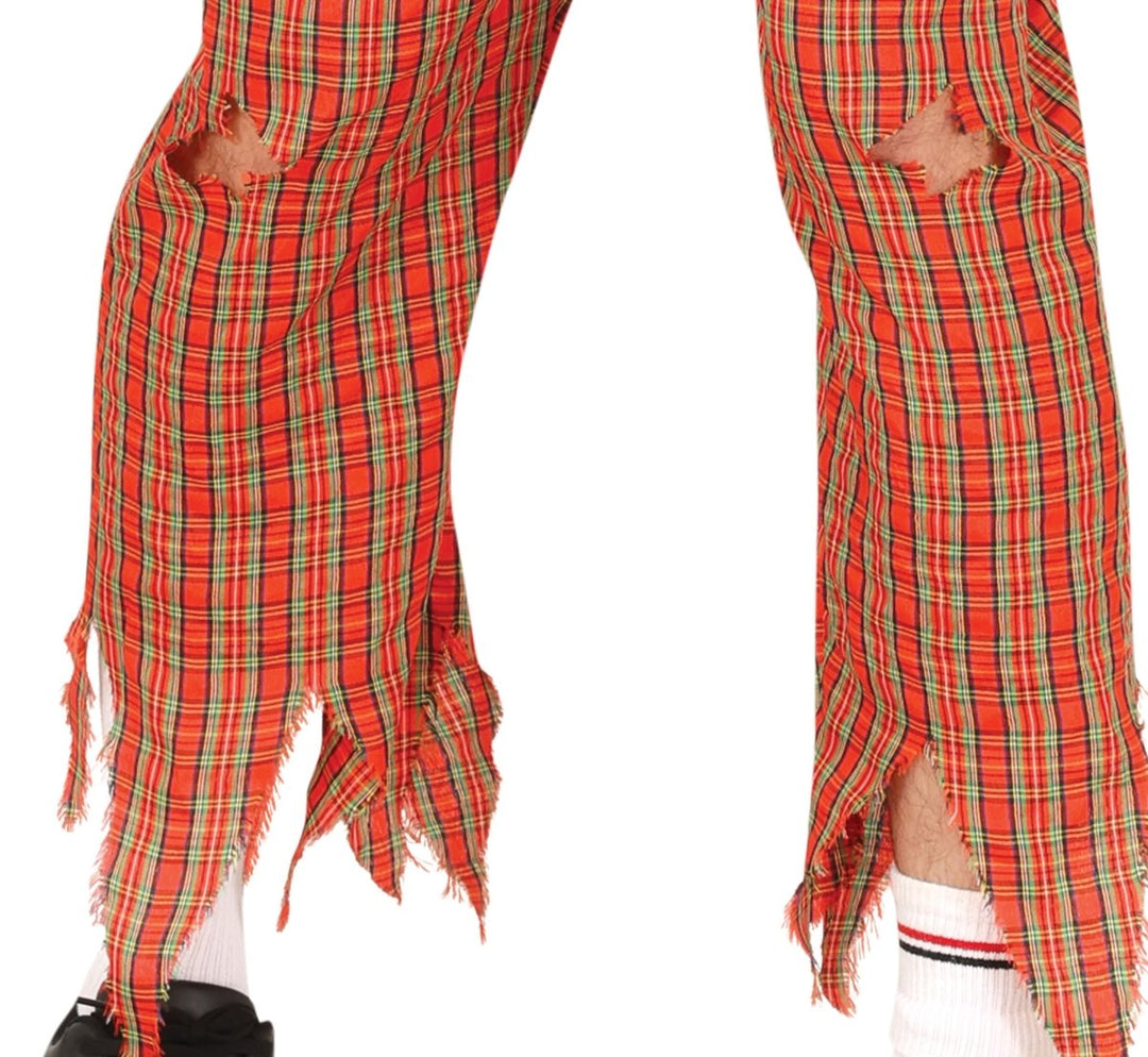 Herren Zombie Kostüm Schuluniform | 4-teiliges Halloween Kostüm mit Jacke, T-Shirt, Hose und Krawatte