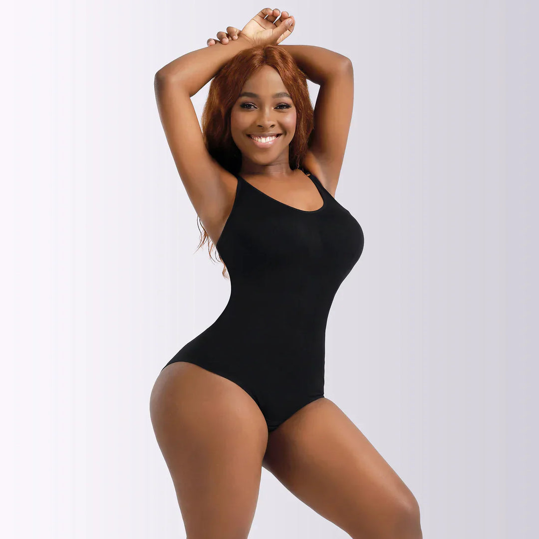 Damen Shapewear Body mit Bauchkontrolle | Nahtlos &amp; atmungsaktiv | Vier-Wege-Stretch, unsichtbar unter Kleidung