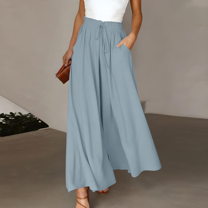 Damen Freizeithose mit hoher Taille | Leichter, fließender Stoff &amp; bequemer Sitz | Elegant für Alltag, Büro &amp; Reisen