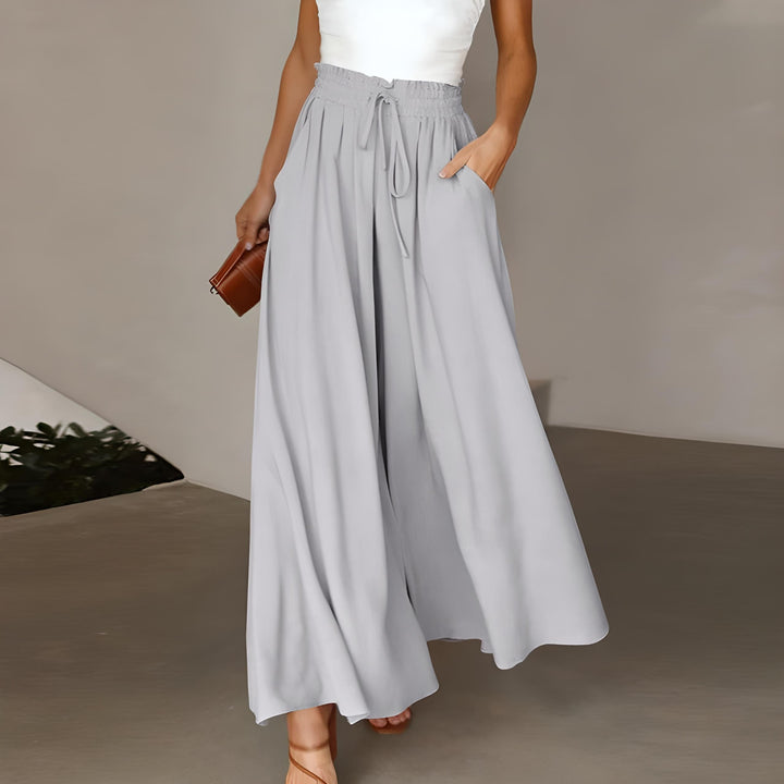 Damen Freizeithose mit hoher Taille | Leichter, fließender Stoff &amp; bequemer Sitz | Elegant für Alltag, Büro &amp; Reisen